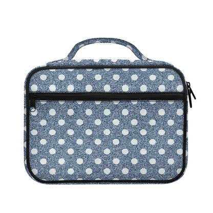 Polka Dot Denim Jeans Pattern Print Briefcase Bible Bag