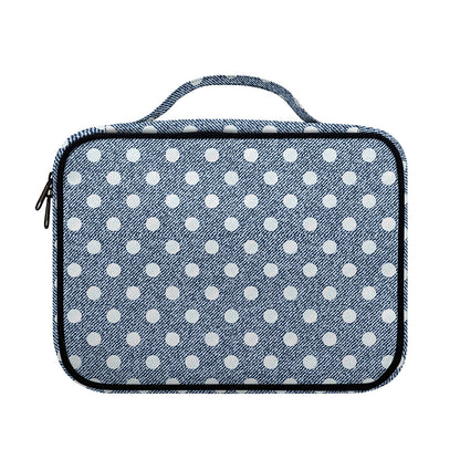 Polka Dot Denim Jeans Pattern Print Briefcase Bible Bag
