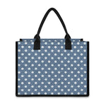 Polka Dot Denim Jeans Pattern Print Canvas Tote Bag