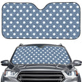 Polka Dot Denim Jeans Pattern Print Car Windshield Sun Shade