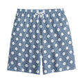 Polka Dot Denim Jeans Pattern Print Cotton Shorts