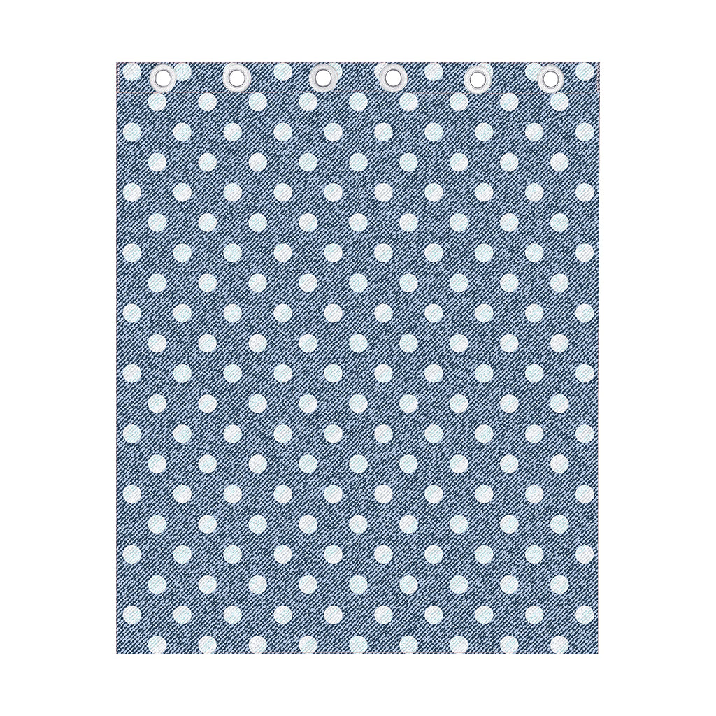 Polka Dot Denim Jeans Pattern Print Curtain
