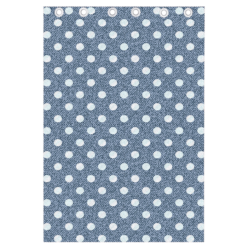 Polka Dot Denim Jeans Pattern Print Curtain