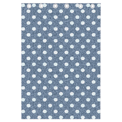 Polka Dot Denim Jeans Pattern Print Curtain