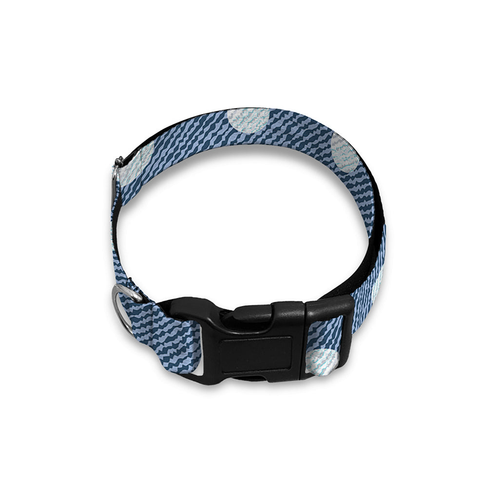 Polka Dot Denim Jeans Pattern Print Dog Collar