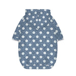 Polka Dot Denim Jeans Pattern Print Dog Zip Up Hoodie