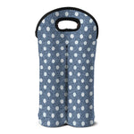 Polka Dot Denim Jeans Pattern Print Double Neoprene Wine Tote