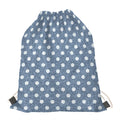 Polka Dot Denim Jeans Pattern Print Drawstring Bag