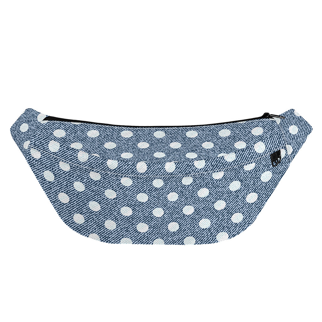 Polka Dot Denim Jeans Pattern Print Fanny Pack