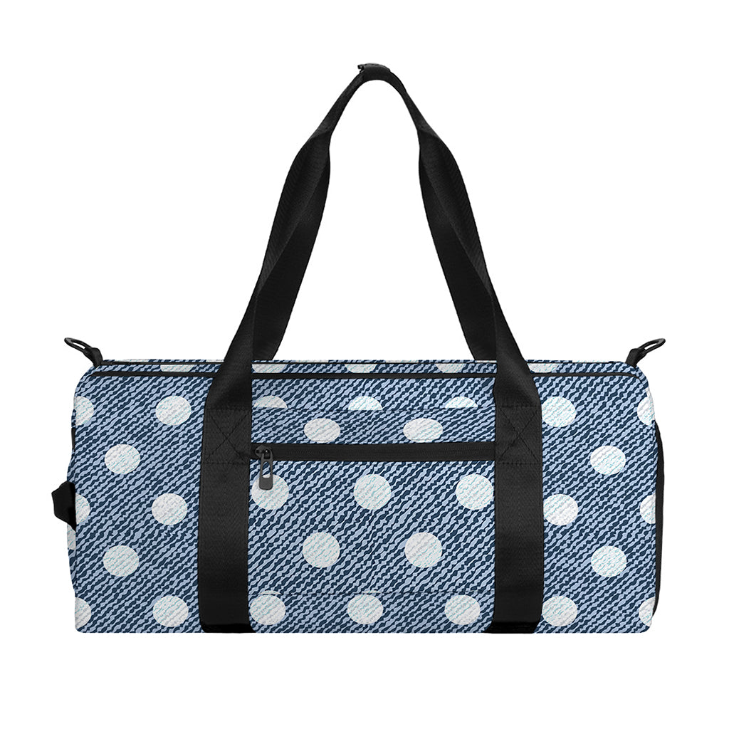 Polka Dot Denim Jeans Pattern Print Gym Bag