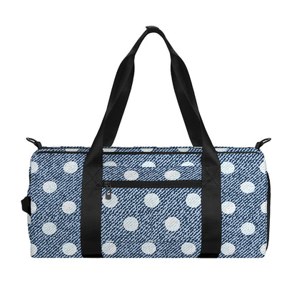 Polka Dot Denim Jeans Pattern Print Gym Bag