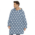 Polka Dot Denim Jeans Pattern Print Hoodie Blanket