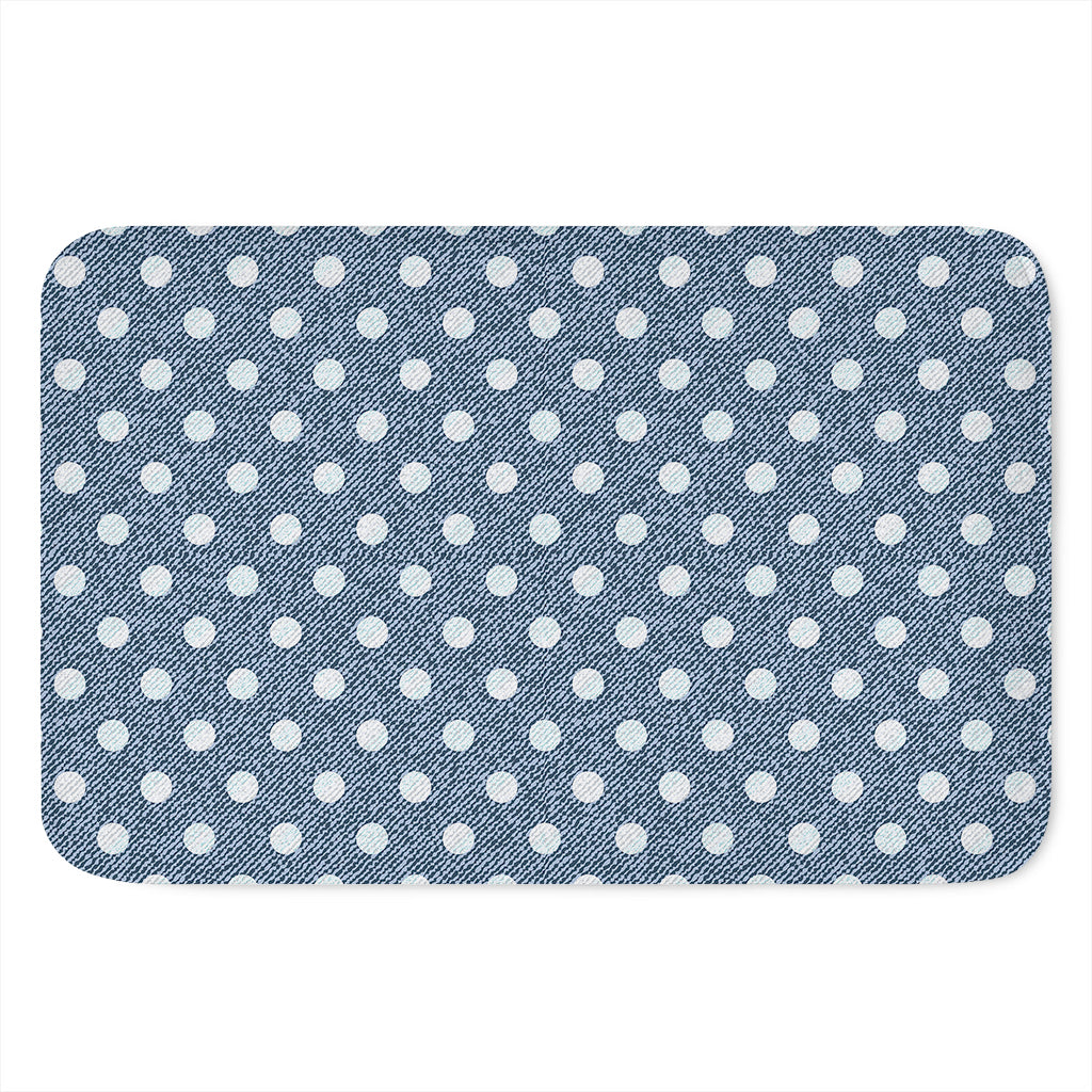 Polka Dot Denim Jeans Pattern Print Indoor Door Mat