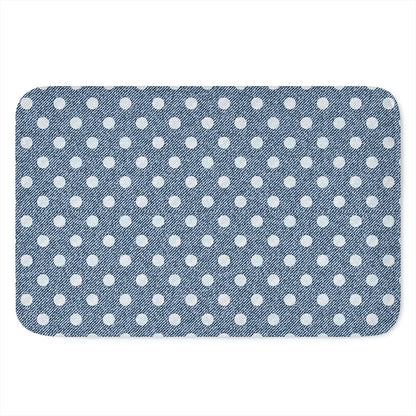 Polka Dot Denim Jeans Pattern Print Indoor Door Mat