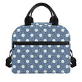 Polka Dot Denim Jeans Pattern Print Insulated Lunch Bag
