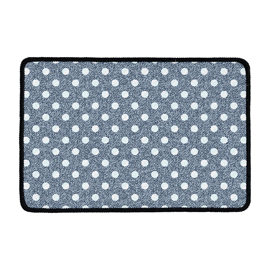 Polka Dot Denim Jeans Pattern Print Kitchen Mat