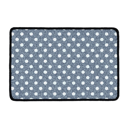 Polka Dot Denim Jeans Pattern Print Kitchen Mat