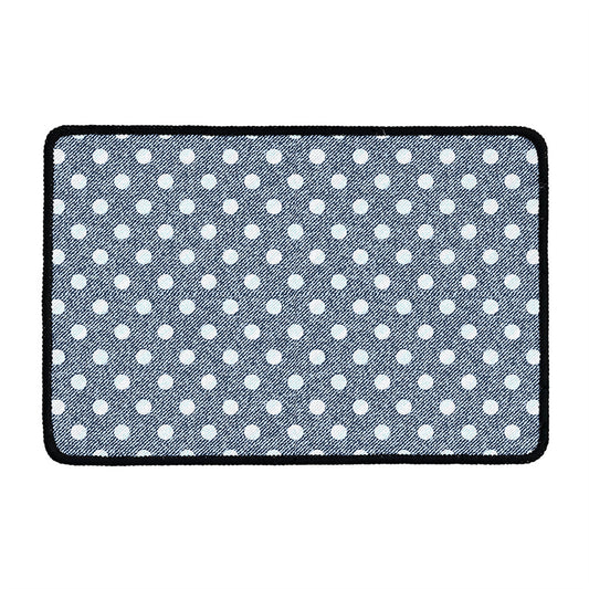 Polka Dot Denim Jeans Pattern Print Kitchen Mat
