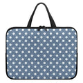 Polka Dot Denim Jeans Pattern Print Laptop Sleeve With Handle