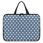 Polka Dot Denim Jeans Pattern Print Laptop Sleeve With Handle
