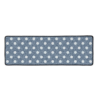Polka Dot Denim Jeans Pattern Print Long Kitchen Mat
