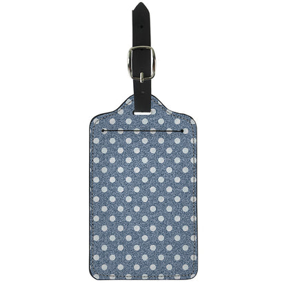 Polka Dot Denim Jeans Pattern Print Luggage Tag