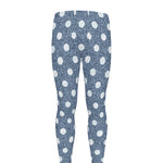 Polka Dot Denim Jeans Pattern Print Men's leggings