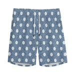 Polka Dot Denim Jeans Pattern Print Men's Sports Shorts