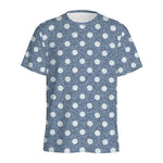 Polka Dot Denim Jeans Pattern Print Men's Sports T-Shirt