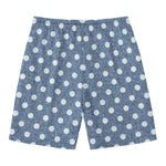Polka Dot Denim Jeans Pattern Print Men's Swim Trunks