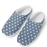 Polka Dot Denim Jeans Pattern Print Mesh Casual Shoes