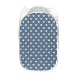 Polka Dot Denim Jeans Pattern Print Mesh Laundry Hamper