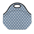 Polka Dot Denim Jeans Pattern Print Neoprene Lunch Bag