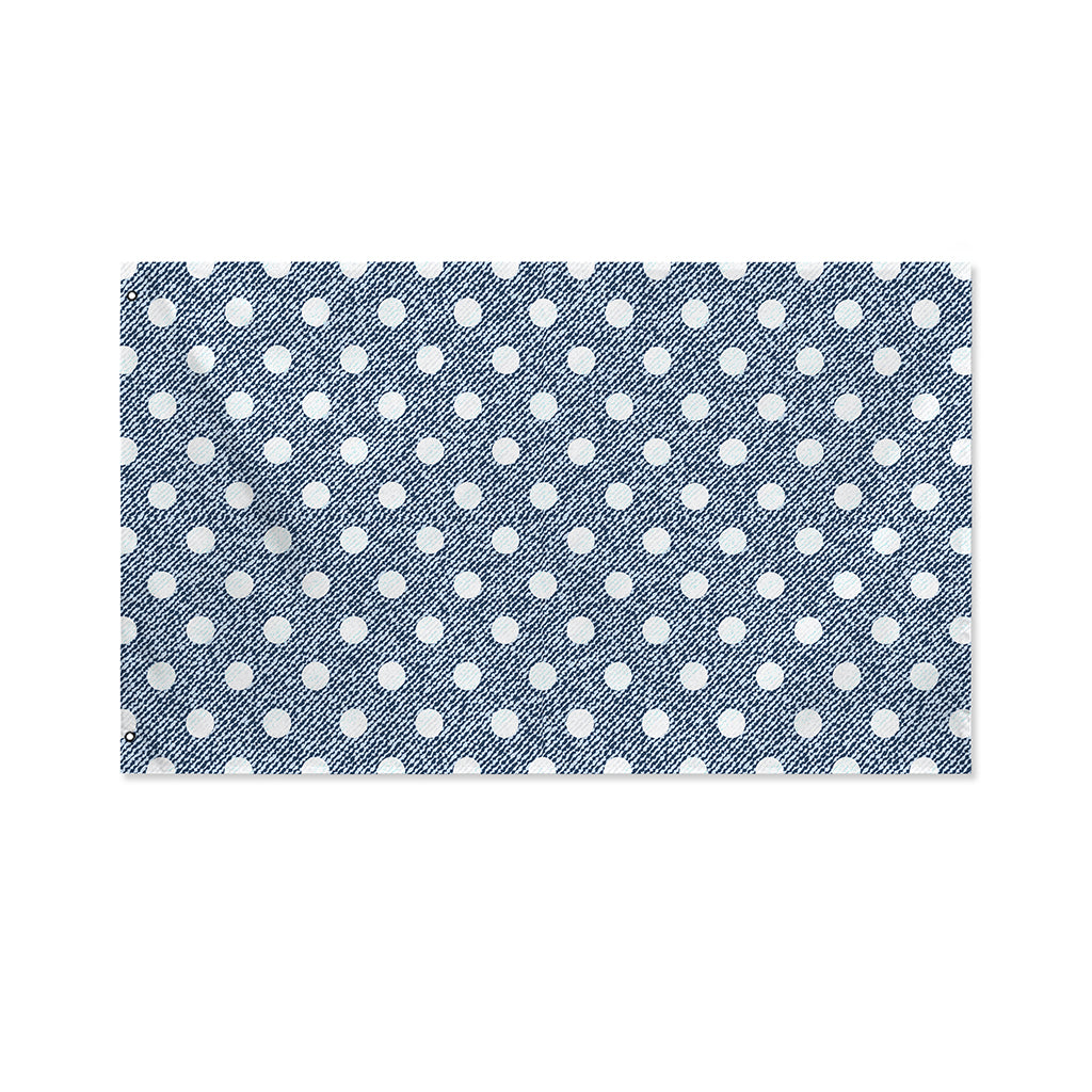 Polka Dot Denim Jeans Pattern Print Polyester Flag