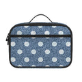 Polka Dot Denim Jeans Pattern Print Portable Lunch Bag
