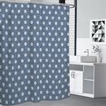 Polka Dot Denim Jeans Pattern Print Premium Shower Curtain