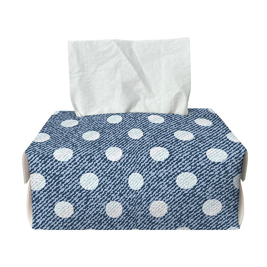 Polka Dot Denim Jeans Pattern Print Rectangle Tissue Box Cover