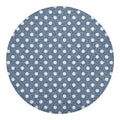 Polka Dot Denim Jeans Pattern Print Round Blanket