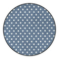 Polka Dot Denim Jeans Pattern Print Round Floor Mat