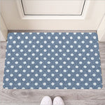 Polka Dot Denim Jeans Pattern Print Rubber Doormat