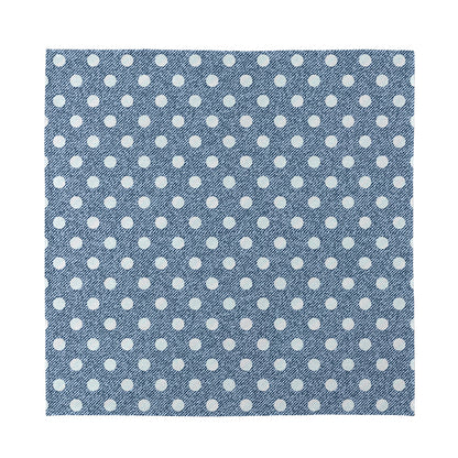 Polka Dot Denim Jeans Pattern Print Silk Bandana