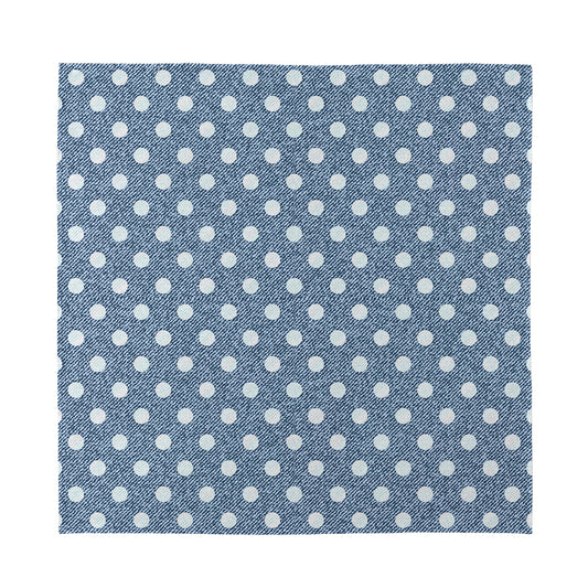 Polka Dot Denim Jeans Pattern Print Silk Bandana
