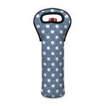 Polka Dot Denim Jeans Pattern Print Single Neoprene Wine Tote