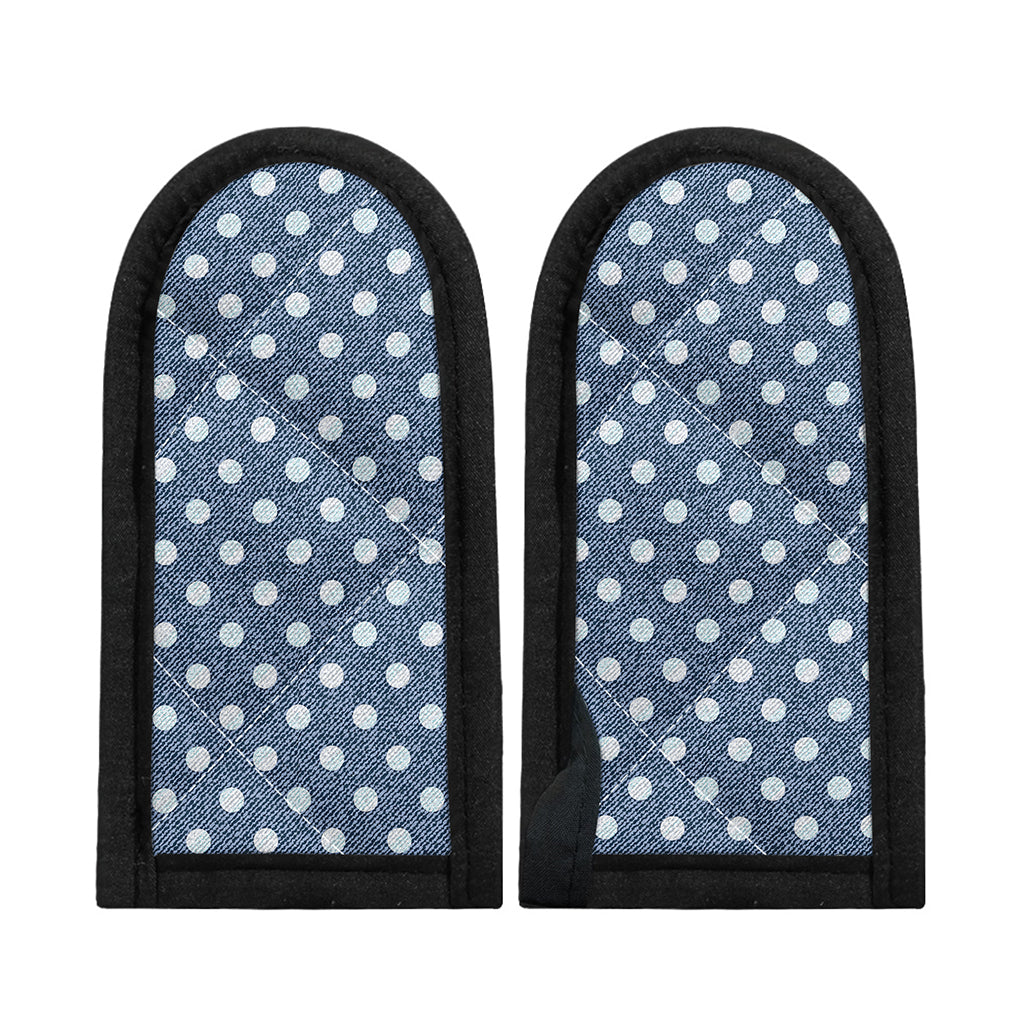 Polka Dot Denim Jeans Pattern Print Skillet Handle Cover