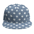 Polka Dot Denim Jeans Pattern Print Snapback Cap