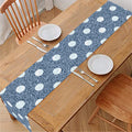 Polka Dot Denim Jeans Pattern Print Table Runner