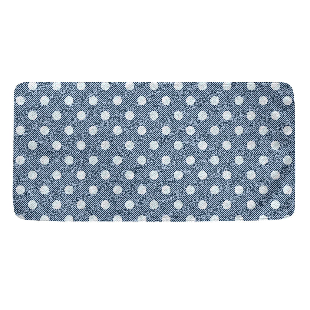 Polka Dot Denim Jeans Pattern Print Towel