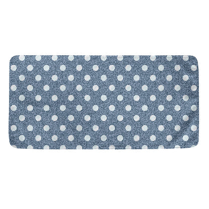 Polka Dot Denim Jeans Pattern Print Towel