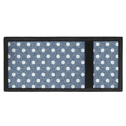 Polka Dot Denim Jeans Pattern Print Trifold Wallet