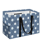 Polka Dot Denim Jeans Pattern Print Utility Tote Bag